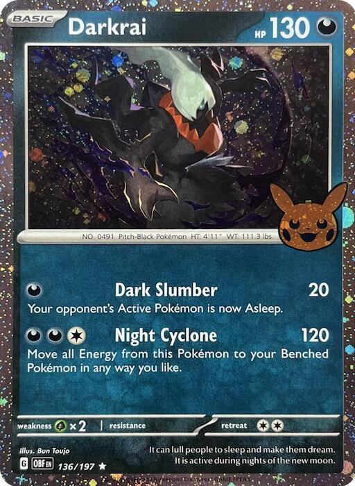 Darkrai (Cosmos Holo) - 136/197 - Holo Rare - Geeked Out Goods