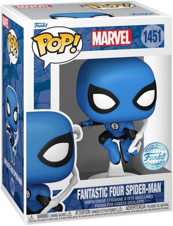 Funko Pop Marvel: The Fantastic Four - Spider-Man Blue Costume Exclusive - Geeked Out Goods