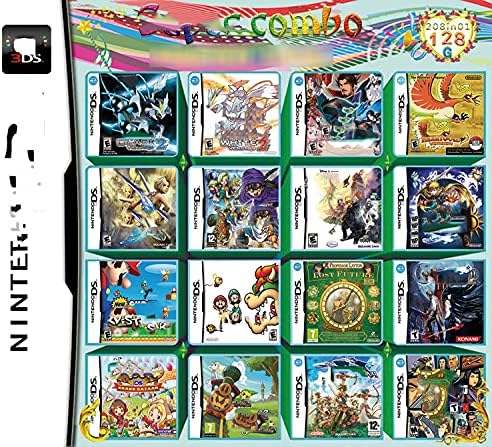 208 in 1 Game Cartridge Multicart,DS Game Pack Card Compilations, Fine Works Combo Multicart for Ninte-ndo DS, NDSL, NDSi, NDSi LL/XL, 3DS, 3DSLL/XL, New 3DS, New 3DS LL/XL, 2DS, New 2DS LL/XL (black) - King Gaming