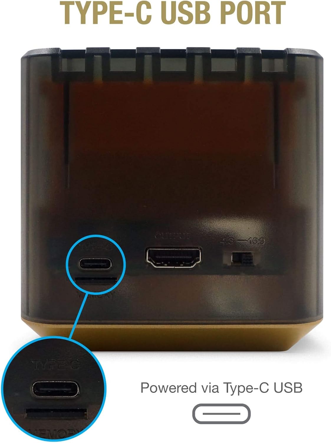 Hyperkin RetroN Sq HD BlackGold Gaming Console for Game Boy/Color/Advance - King Gaming