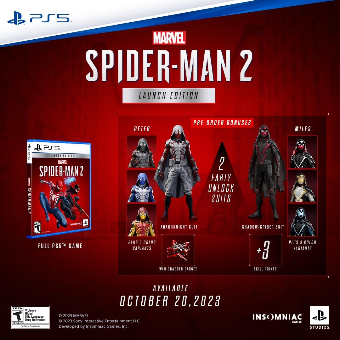 Marvel’s Spider-Man 2 – PS5 Launch Edition - Pre Order - King Gaming