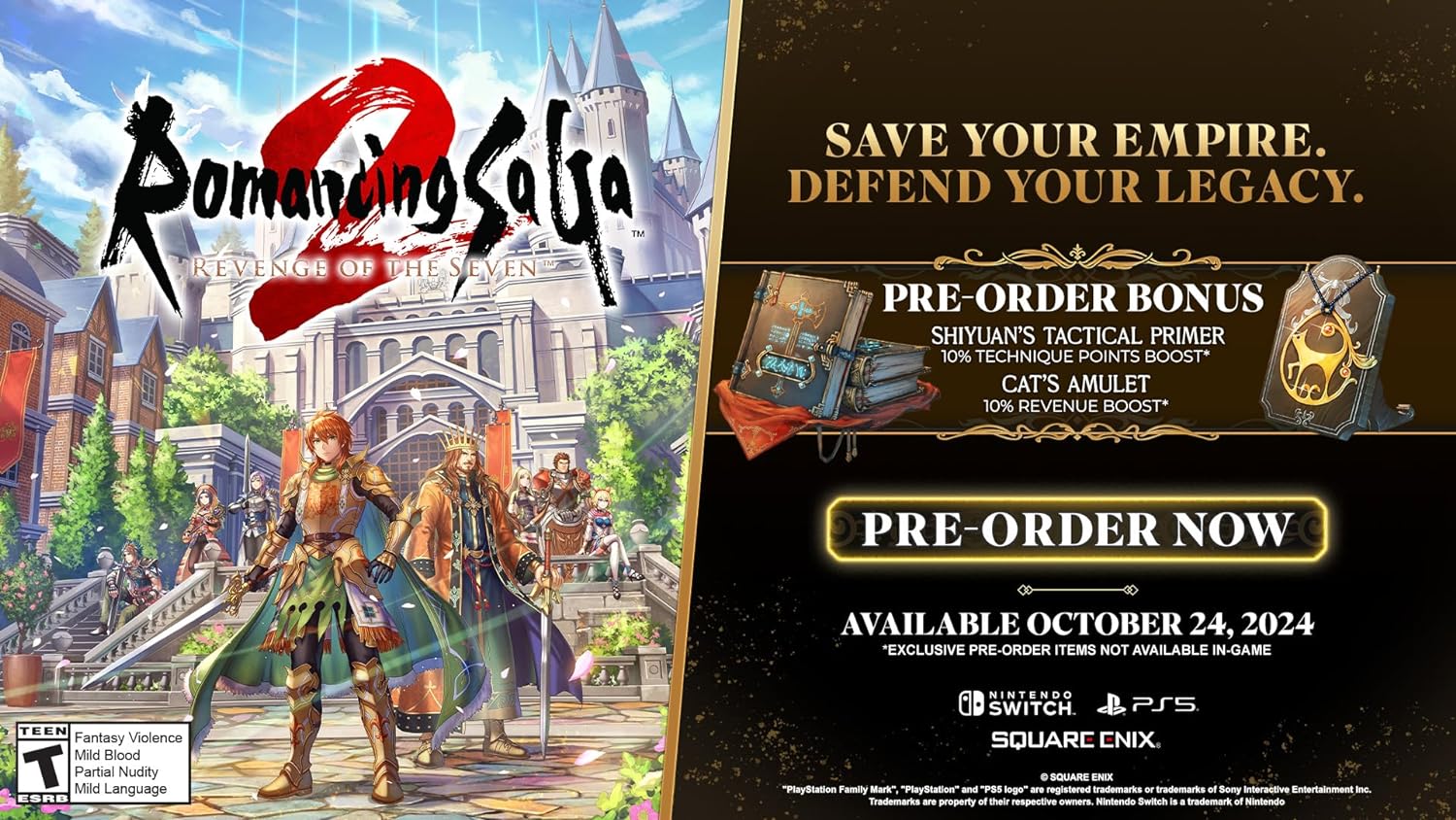 Romancing SaGa 2: Revenge of the Seven - Nintendo Switch - Pre Order - King Gaming