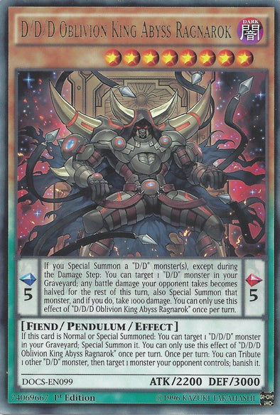 D/D/D Oblivion King Abyss Ragnarok - Rare - King Gaming