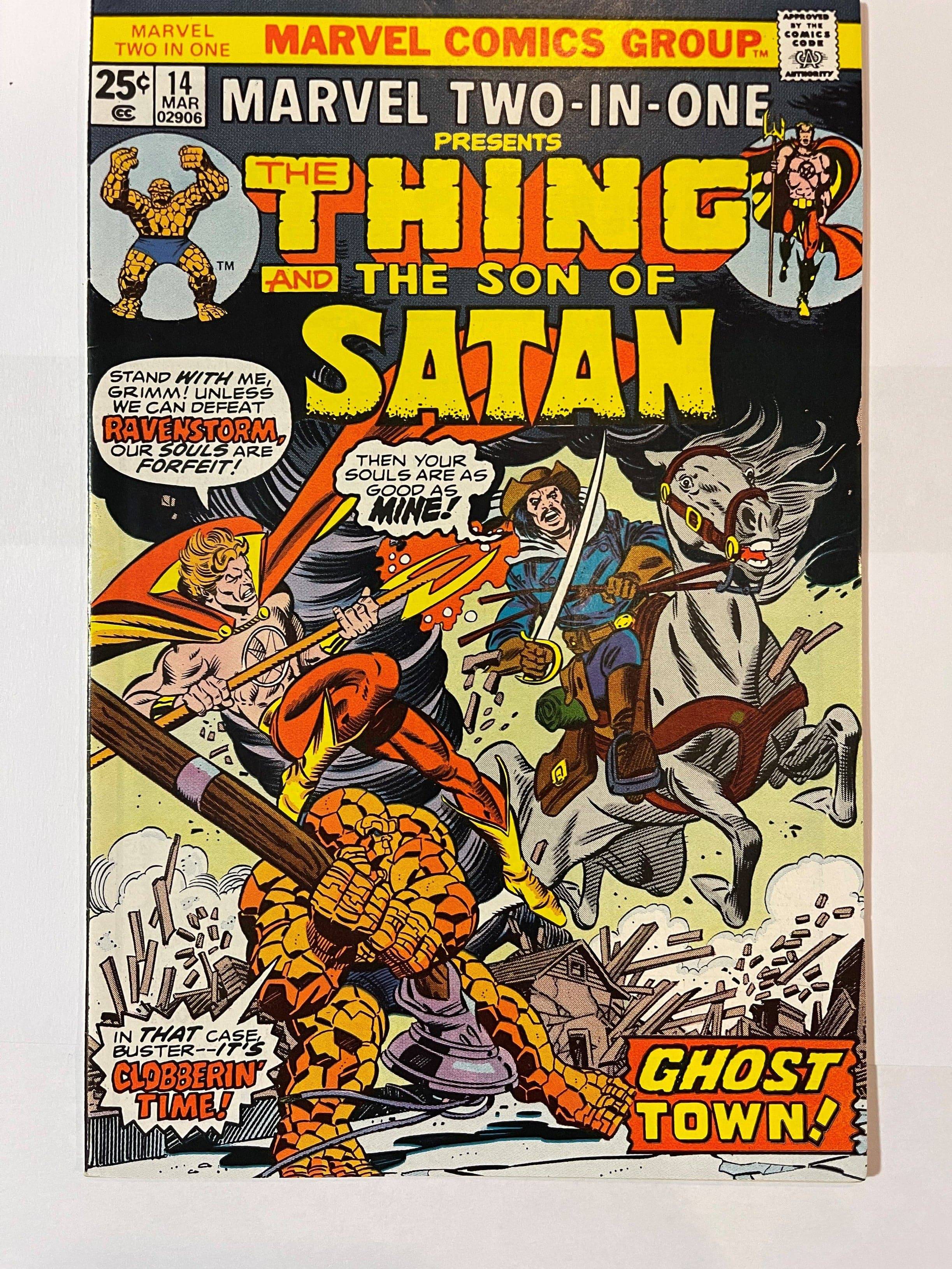 Marvel Two-In-One Comic Book #14 The Thing & Son of Satan Marvel 1976 Very Fine - Used/Collector - Rare King Gaming