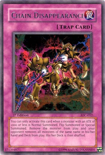 Chain Disappearance - Rare - Yu-Gi-Oh King Gaming