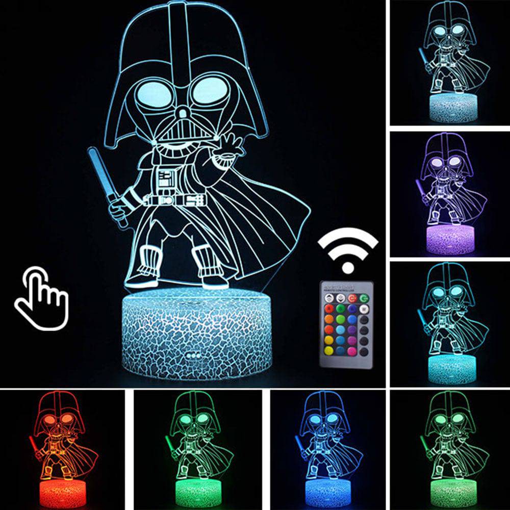 Star Wars Baby Yoda Figure 3D Illusion LED Nightlight Sleeping Light Model Anime Acrylic Action & Toy Fgures For Kid Xmas Gift King Gaming