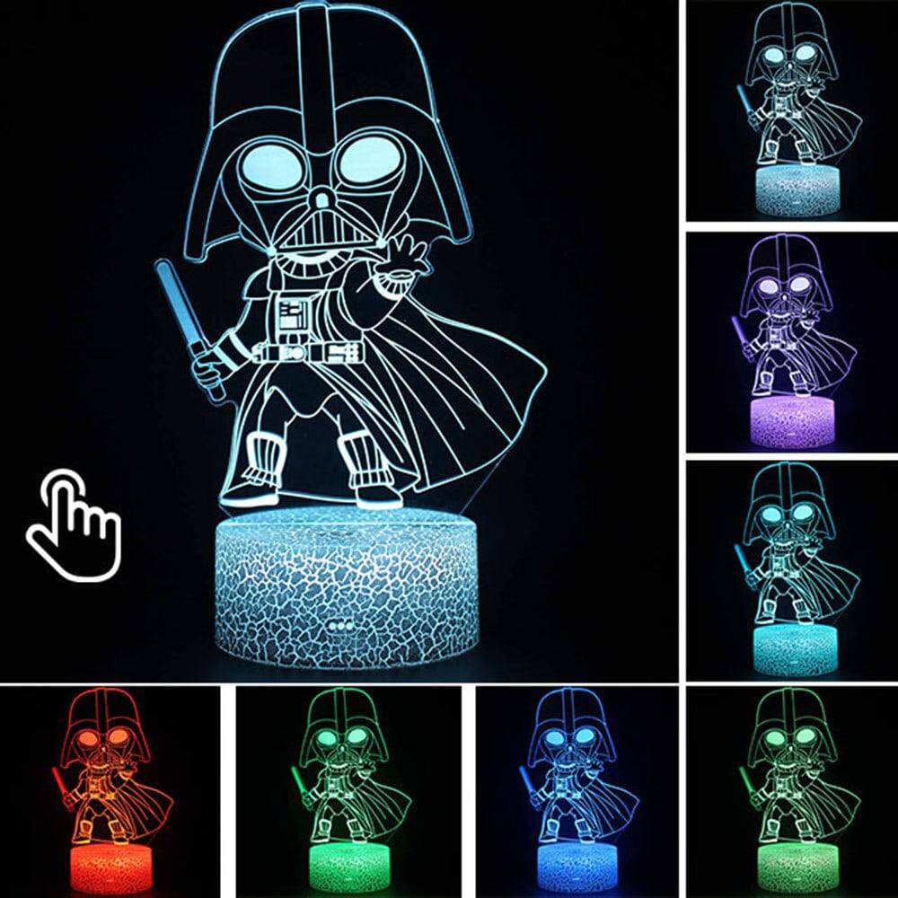 Star Wars Baby Yoda Figure 3D Illusion LED Nightlight Sleeping Light Model Anime Acrylic Action & Toy Fgures For Kid Xmas Gift King Gaming