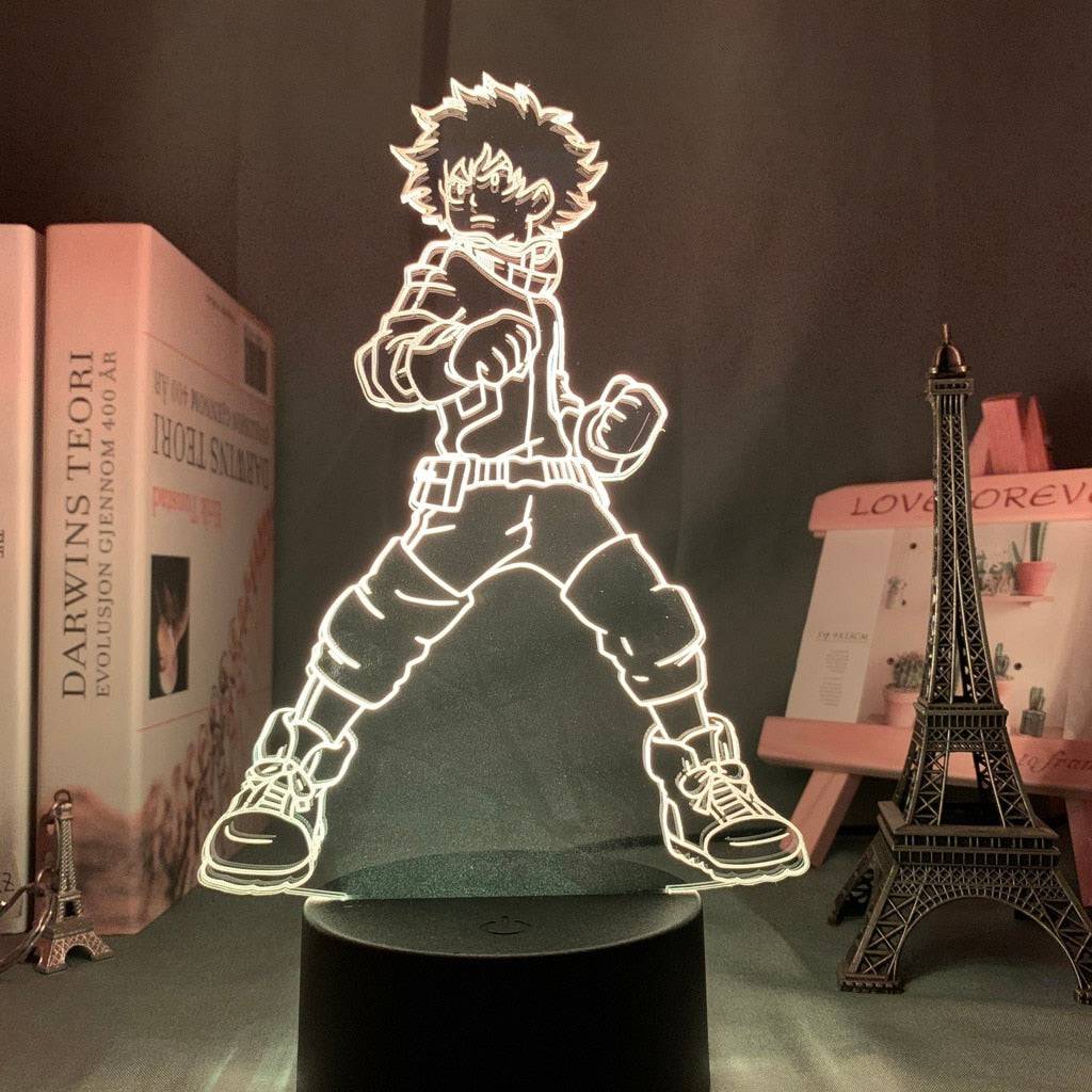 3D Lamp Izuku Midoriya Figure Kids Bedroom Nightlight Led Touch Sensor Room Lighting Anime My Hero Academia Gift Led Night Light King Gaming