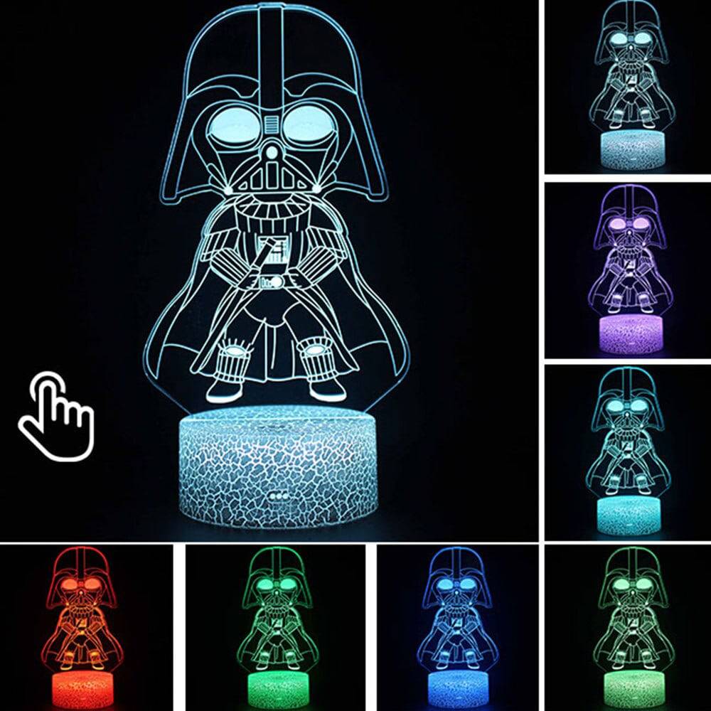 Star Wars Baby Yoda Figure 3D Illusion LED Nightlight Sleeping Light Model Anime Acrylic Action & Toy Fgures For Kid Xmas Gift King Gaming