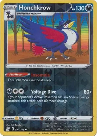 Honchkrow 94/163 - Uncommon - Reverse Holo King Gaming