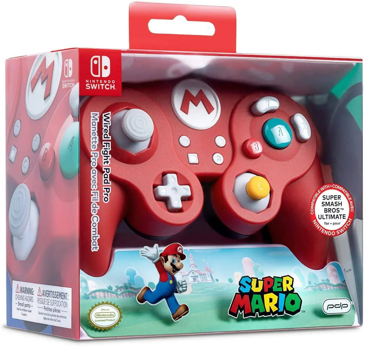 PDP Mario Wired Smash Pad Pro Controller for Switch - Red King Gaming