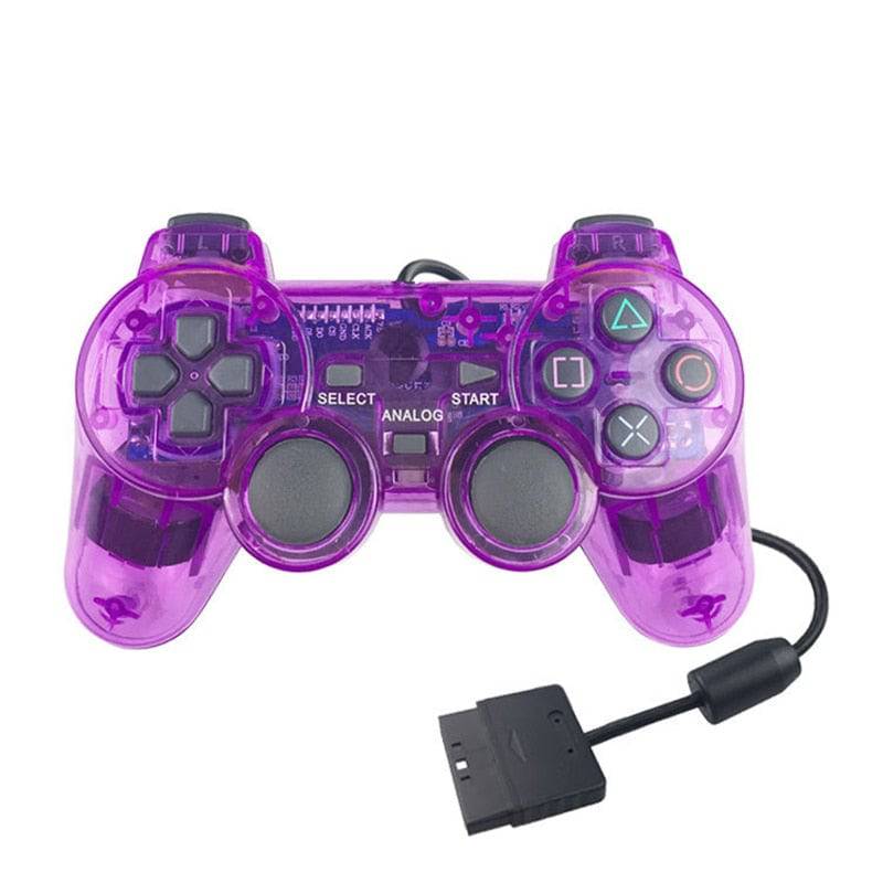 For Sony PS2 Game Controller Dual Vibration Digital Joypad Wired Connection Anti-slip Gamepad For Playstation 2 Gaming Console King Gaming