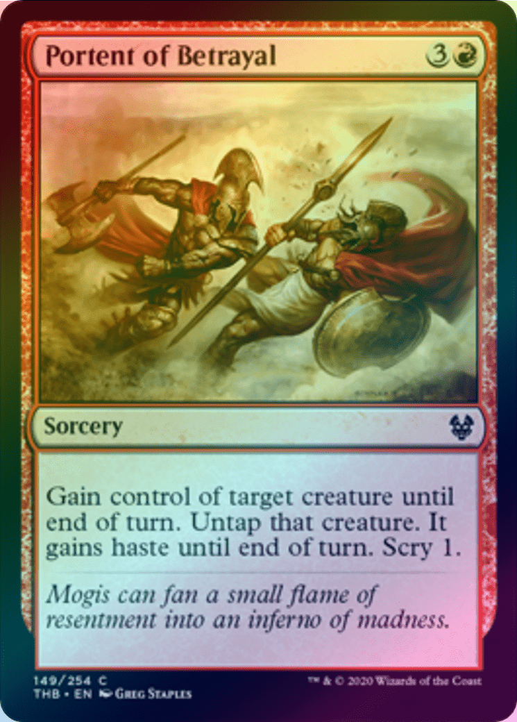 Portent of Betrayal - NM C, Foil King Gaming