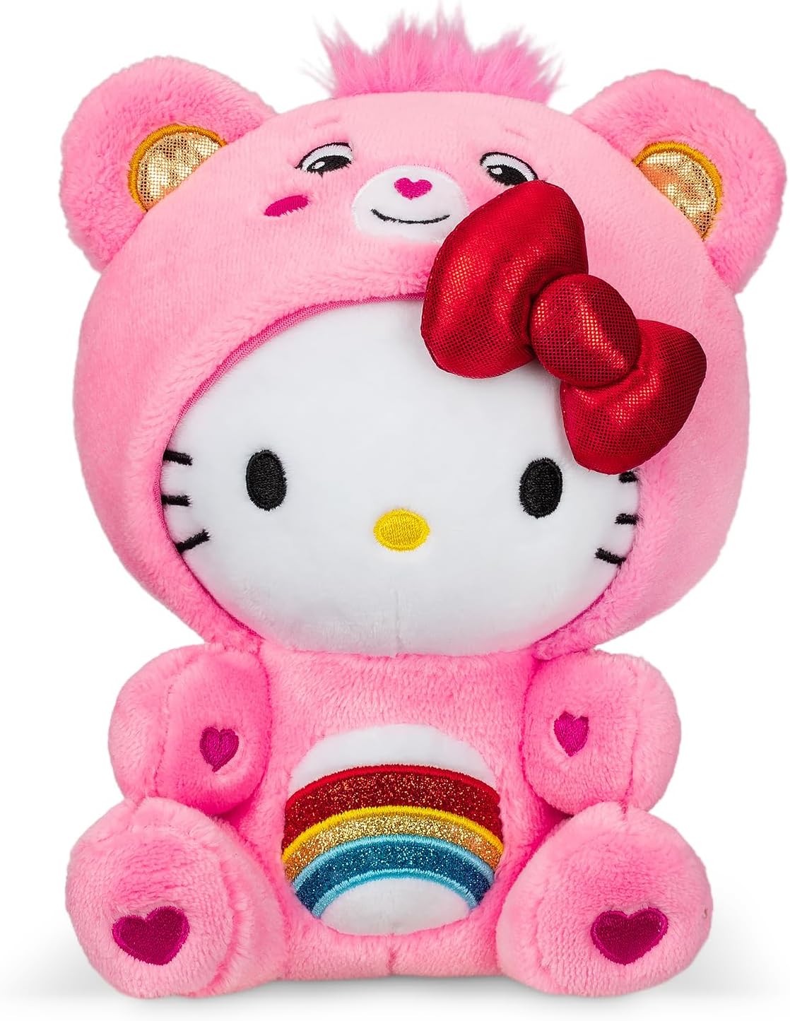 Care Bears Hello Kitty Dressed As Cheer Bear 8" Fun-Size Plush