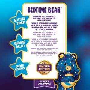 Care Bear Bedtime Bear Collector's Edition Glows Navy Gold Plush