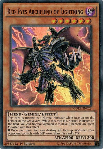 Red-Eyes Archfiend of Lightning - Super Rare - King Gaming 