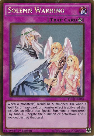 Solemn Warning - Gold Rare - King Gaming 