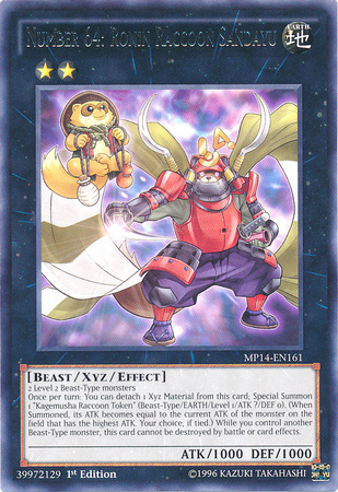 Number 64: Ronin Raccoon Sandayu - Rare - King Gaming 