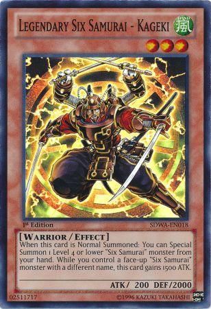 Legendary Six Samurai - Kageki - Super Rare - King Gaming 