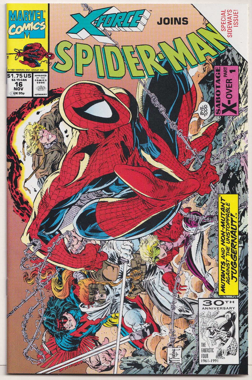 Spider-Man 16  Marvel 1991 X-Force Todd McFarlane - King Gaming 