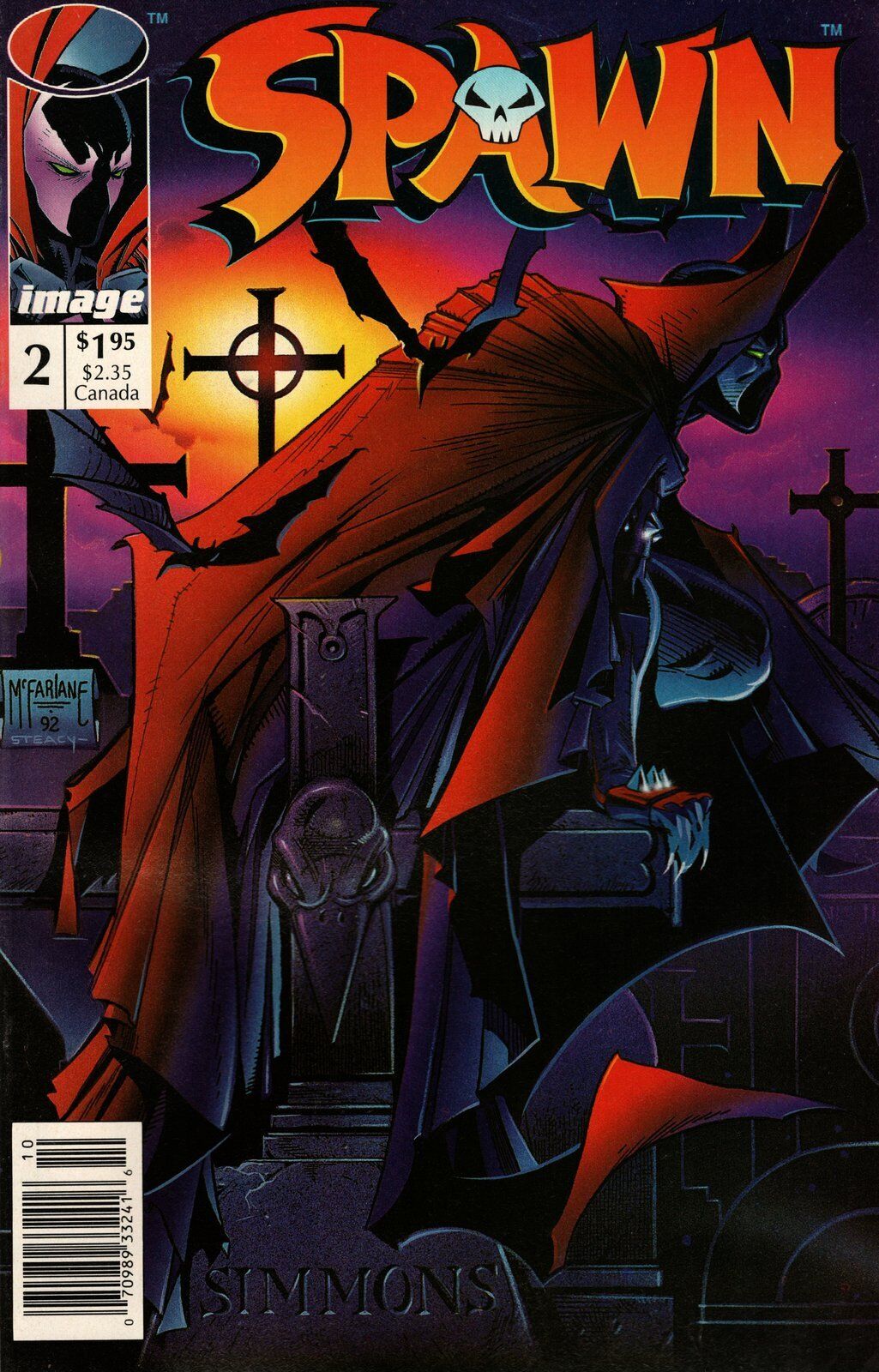 Spawn #2 Newsstand McFarlane Cover (1992-Present) Image Comics - King Gaming 