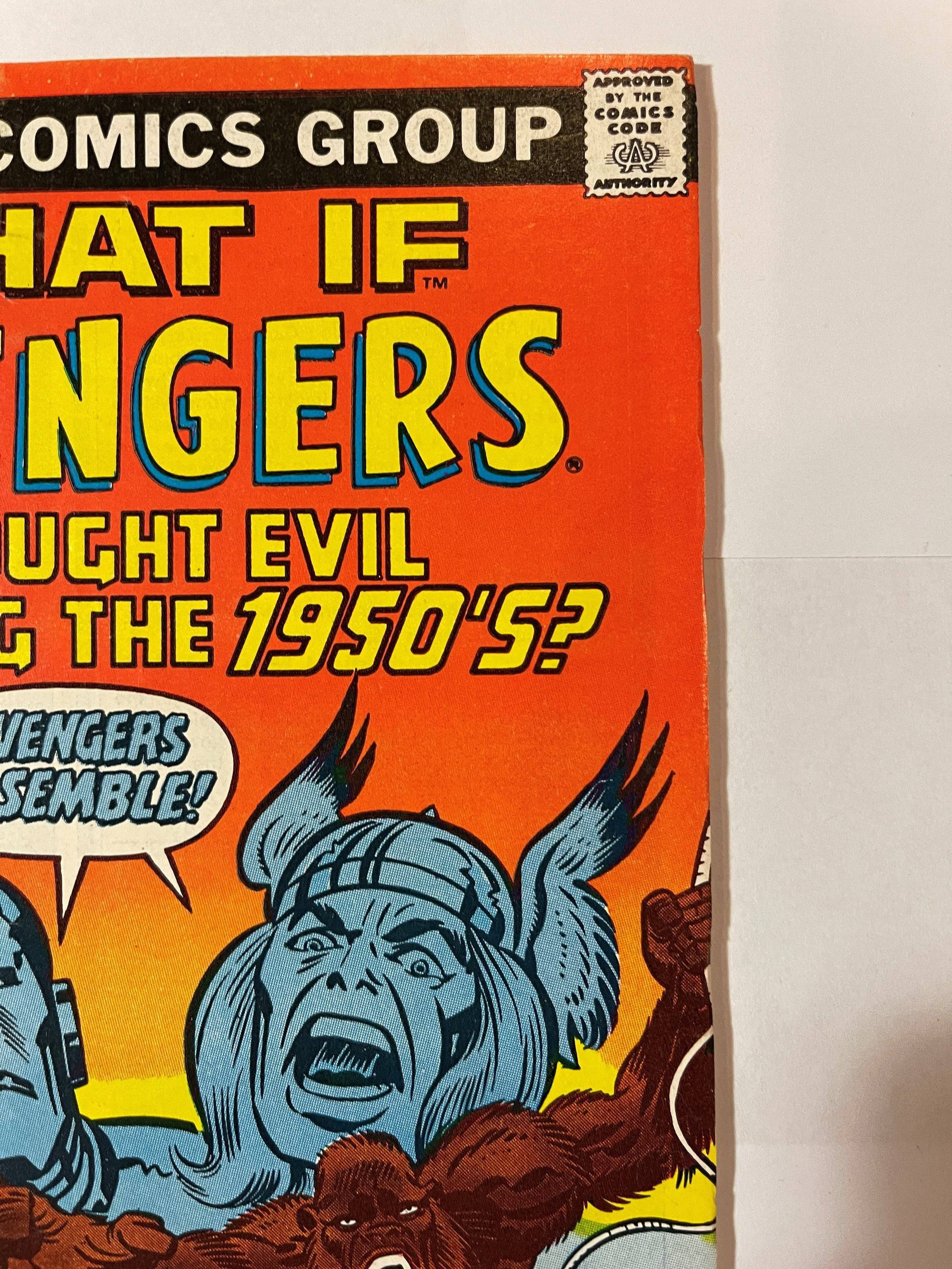 What If # 9 The Avengers Had Fought Evil During The 1950's - Poor- Below Fine Used/Collector - Rare King Gaming